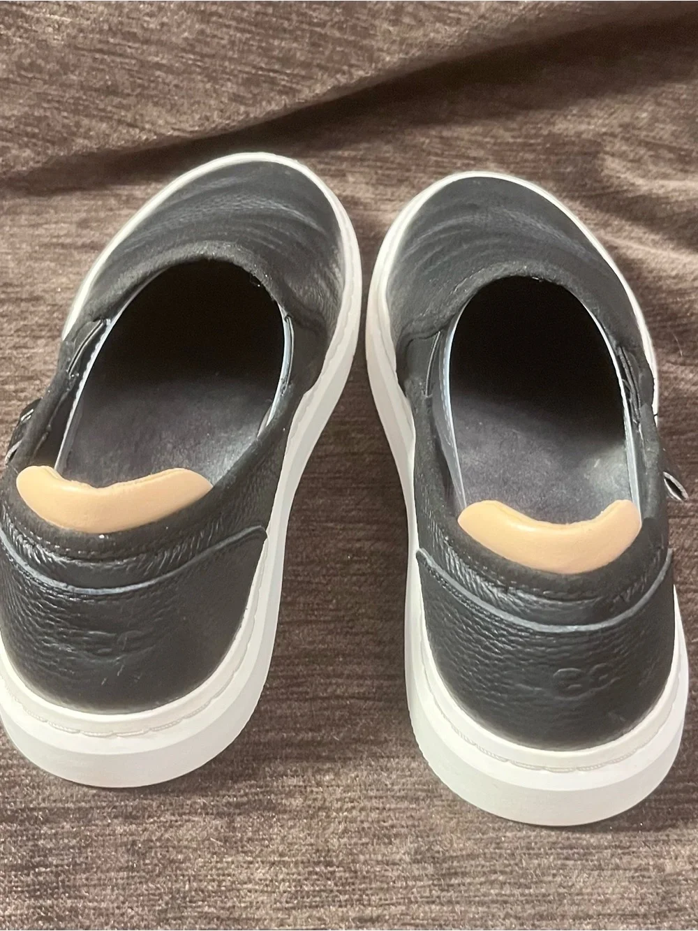 Women's UGG Almeda Black Slip-On Leather Sneakers - Casual Comfort